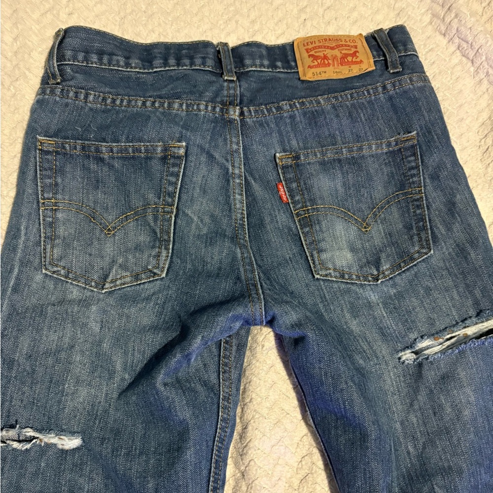 Levi's Men's Relaxed Jeans in Distressed Blue